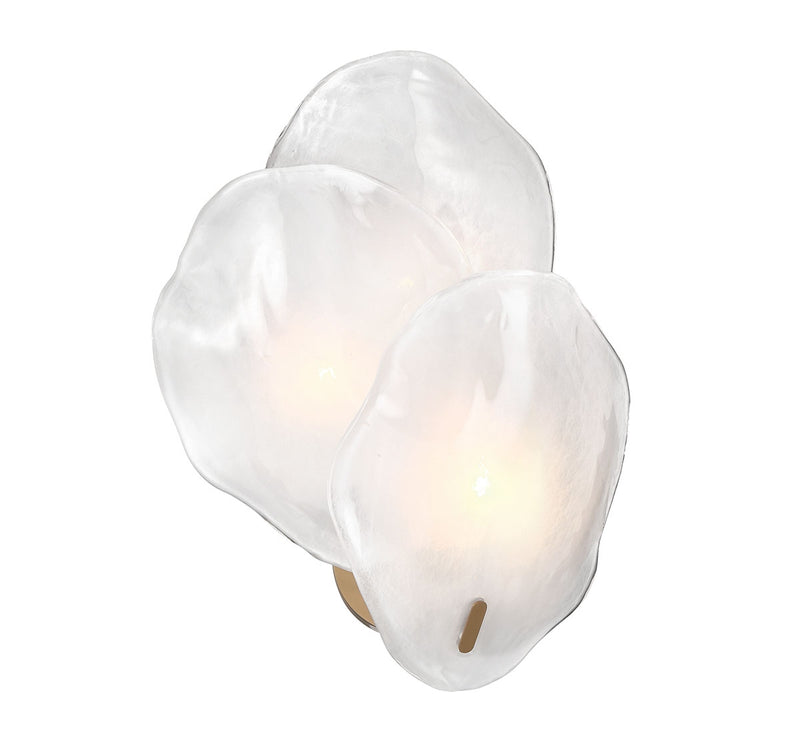 Lib & Co. 12168-039 Three Light Wall Sconce, Brushed Brass