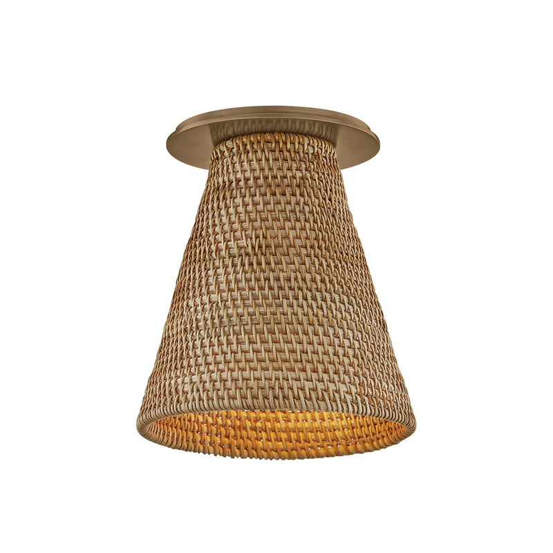 Troy Lighting C3106-PBR One Light Flush Mount, Patina Brass