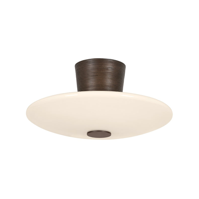 Troy Lighting C5016-BRL LED Semi Flush Mount, Bronze Leaf