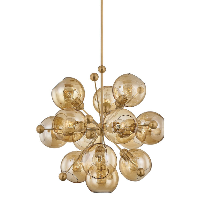 Troy Lighting F1232-PBR 13 Light Chandelier, Patina Brass