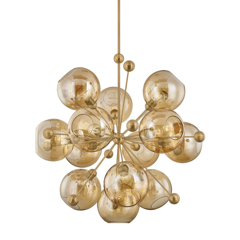 Troy Lighting F1246-PBR 13 Light Chandelier, Patina Brass