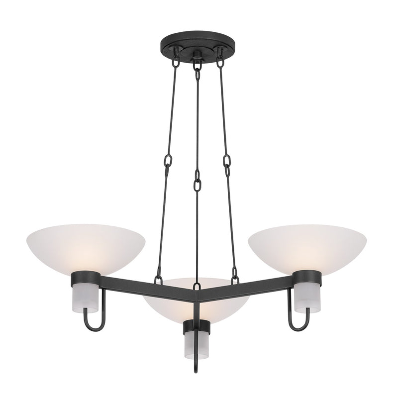 Troy Lighting F1730-TBZH Three Light Chandelier, Textured Bronze W/ Hl