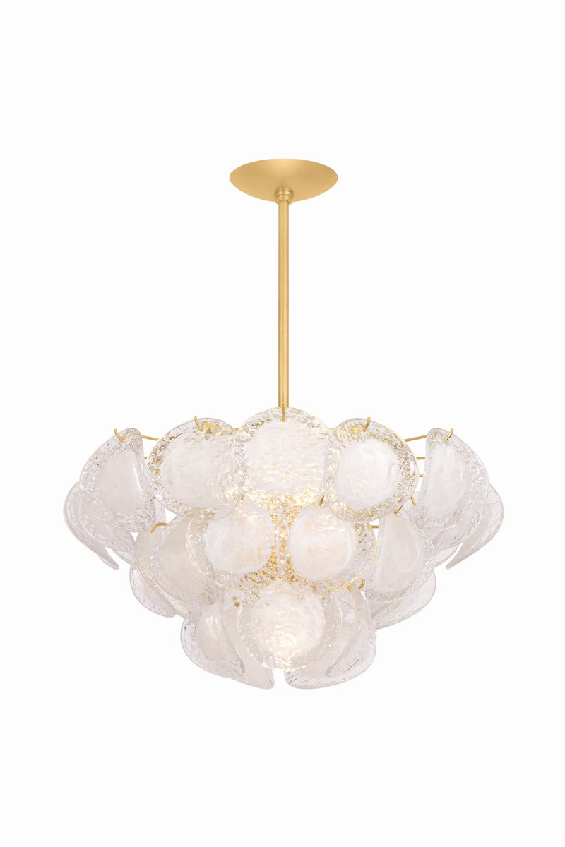 Hudson Valley 1330-VGL Five Light Chandelier, Vintage Gold Leaf