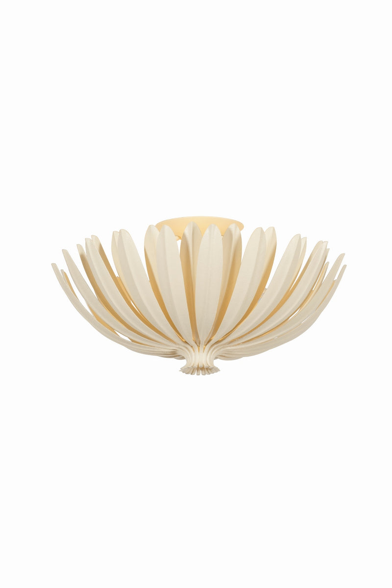 Hudson Valley 1819-CP Three Light Semi Flush Mount, Cream Plaster