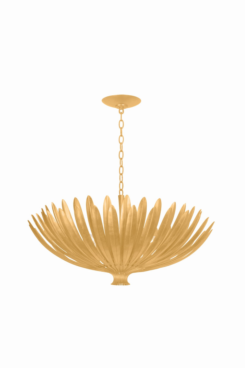 Hudson Valley 1836-VGL Eight Light Chandelier, Vintage Gold Leaf