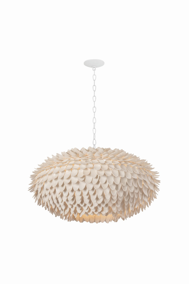 Hudson Valley 1966-WP Six Light Pendant, White Plaster