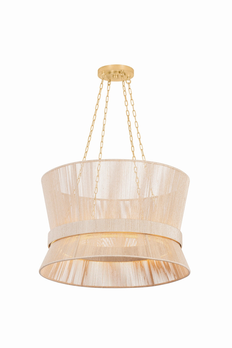 Hudson Valley 3124-VGL LED Pendant, Vintage Gold Leaf