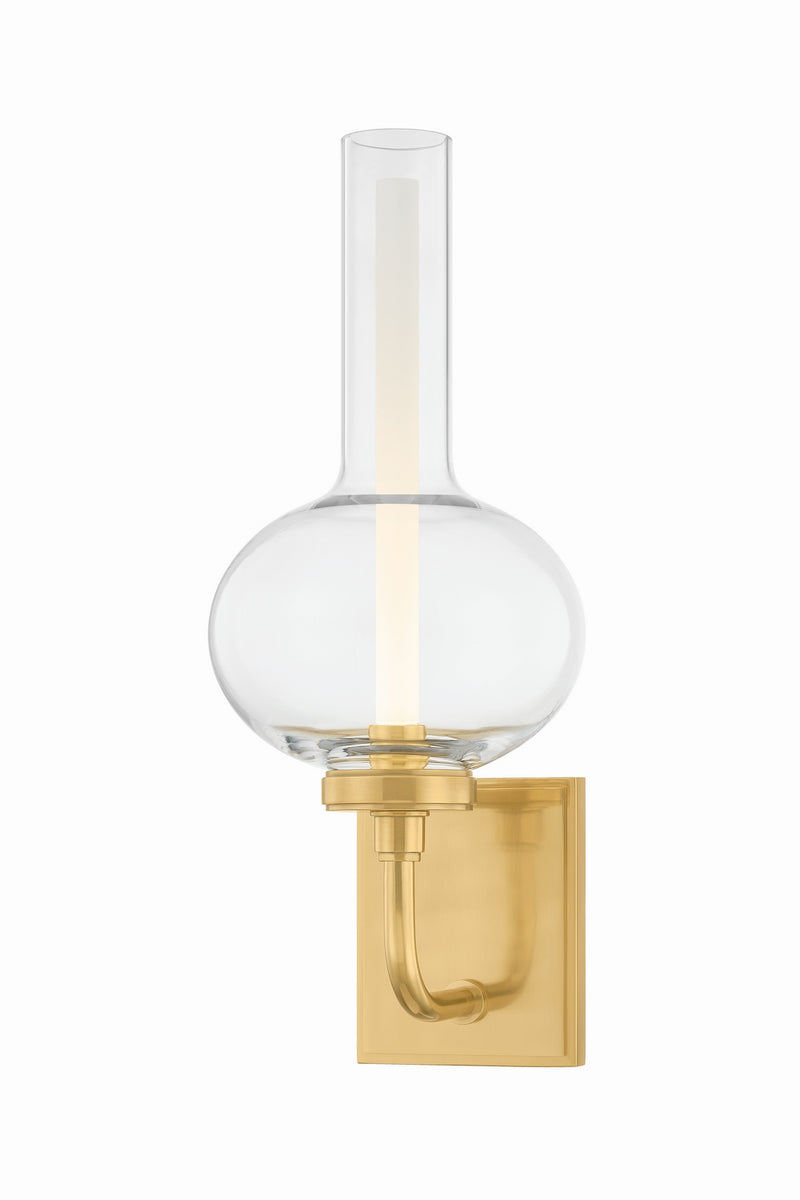 Hudson Valley 4831-AGB LED Wall Sconce, Aged Brass