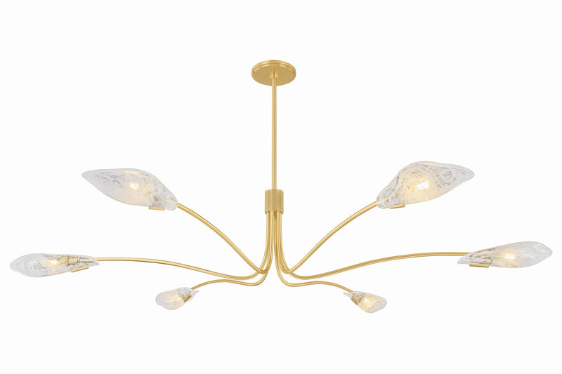 Hudson Valley 4906-AGB Six Light Chandelier, Aged Brass