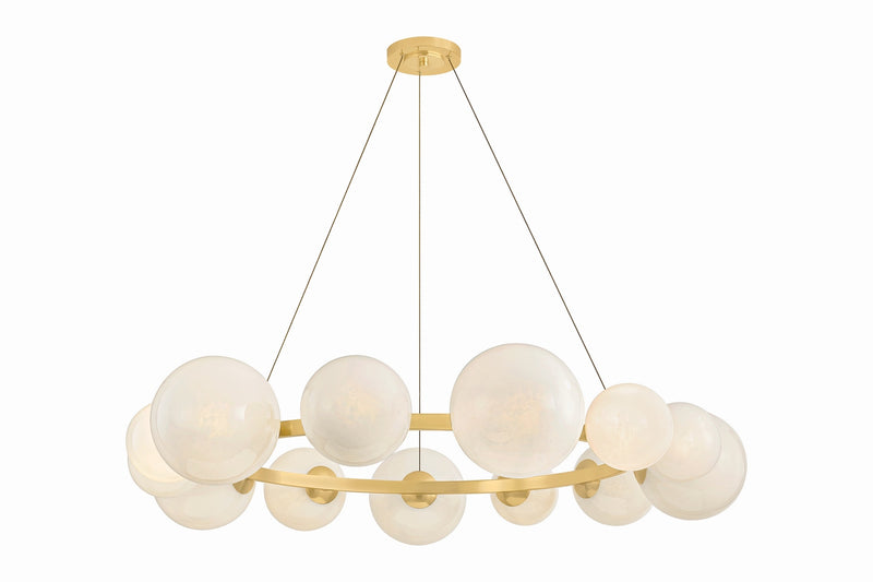 Hudson Valley 5555-AGB 13 Light Chandelier, Aged Brass