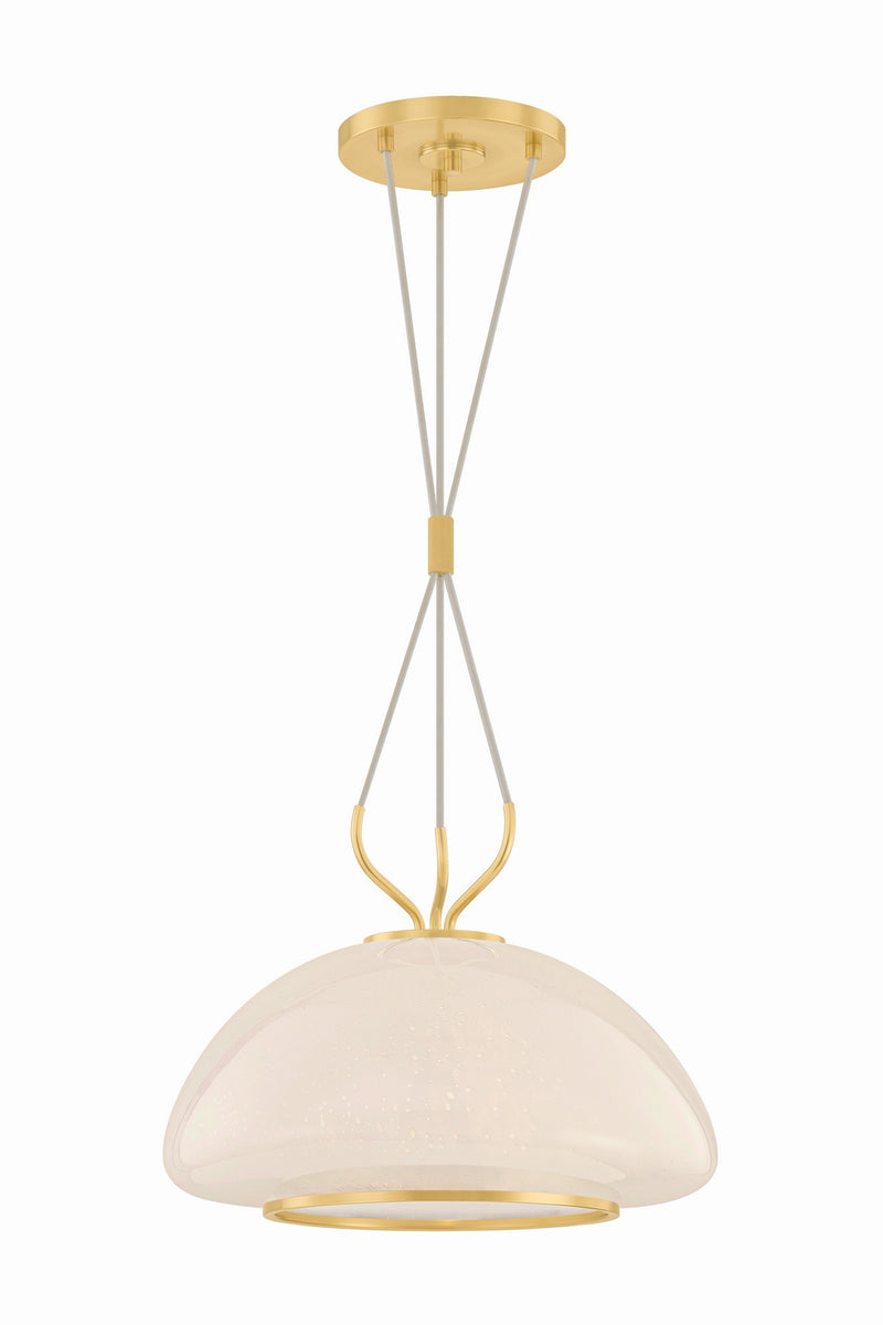 Hudson Valley 5717-AGB One Light Pendant, Aged Brass