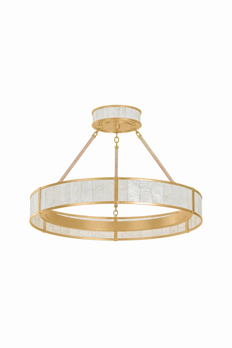 Hudson Valley 6930-VGL LED Chandelier, Vintage Gold Leaf