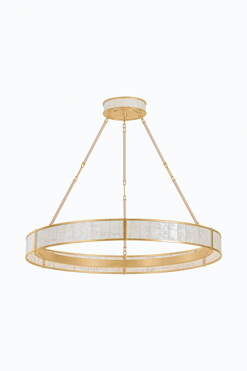 Hudson Valley 6942-VGL LED Chandelier, Vintage Gold Leaf