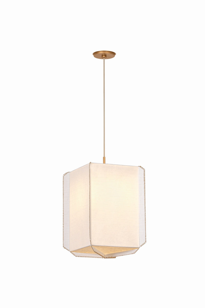 Hudson Valley AH4431-PGL One Light Pendant, Patina Gold Leaf