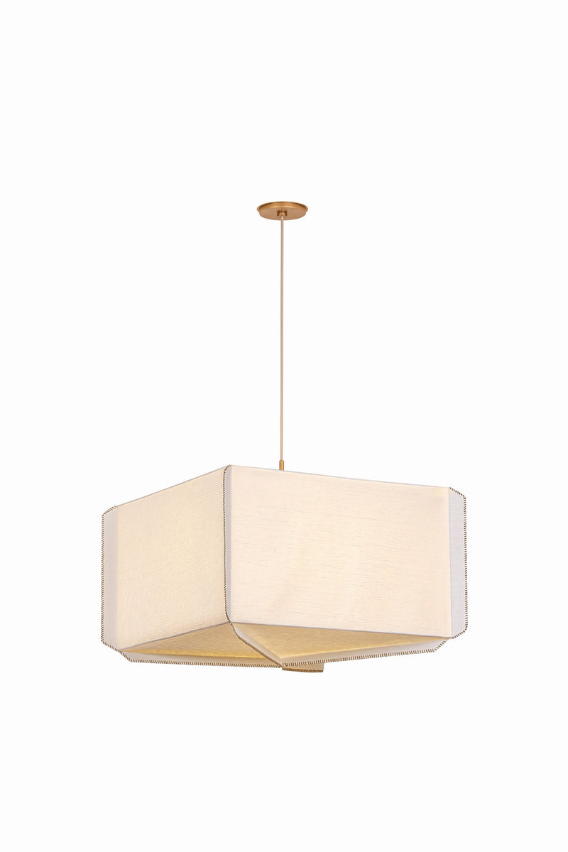 Hudson Valley AH4433-PGL Three Light Pendant, Patina Gold Leaf