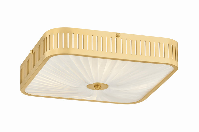 Hudson Valley AH4704-AGB Four Light Semi Flush Mount, Aged Brass