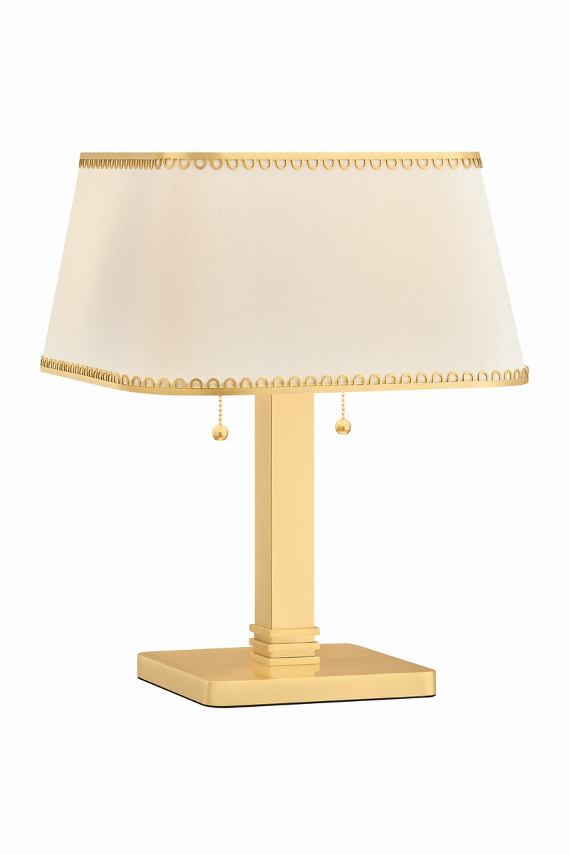 Hudson Valley AHL8419-AGB Two Light Table Lamp, Aged Brass