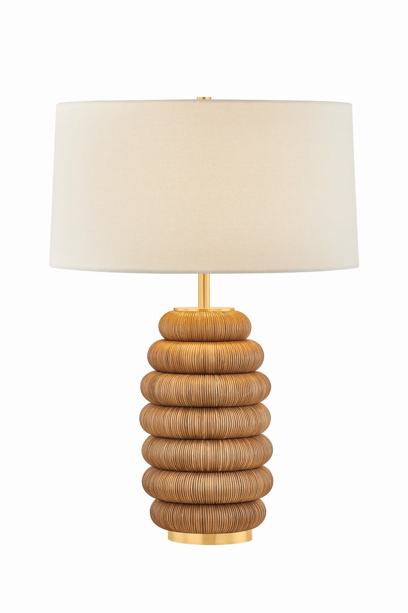 Hudson Valley L1128-AGB One Light Table Lamp, Aged Brass