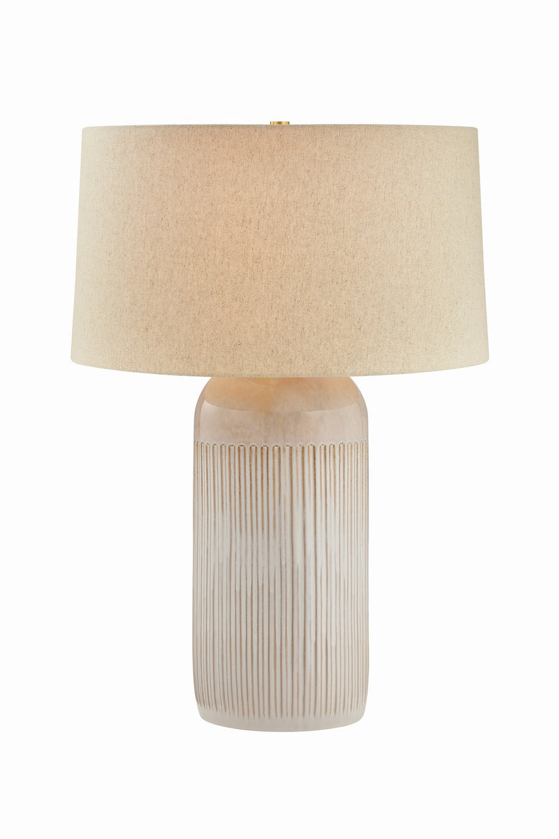 Hudson Valley L3830-AGB/CYW One Light Table Lamp, Aged Brass
