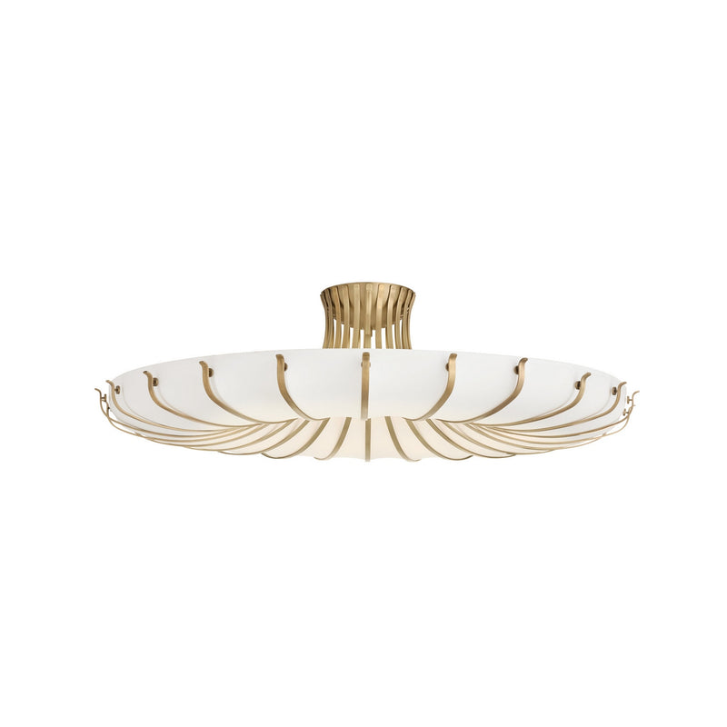 Arteriors DFC17 Ten Light Flush Mount, Ivory