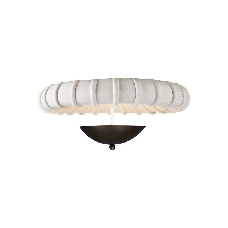 Arteriors DFC19 Three Light Flush Mount, Ivory