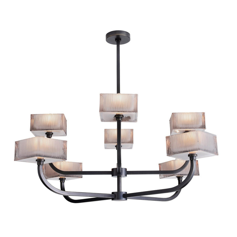 Arteriors DLC40 Eight Light Chandelier, English Bronze