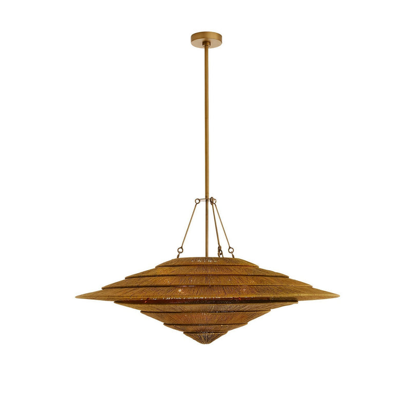 Arteriors DLI10 Three Light Pendant, Vintage Brass