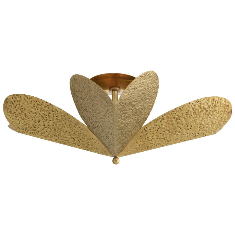Arteriors DMI28 Four Light Flush Mount, Antique Brass