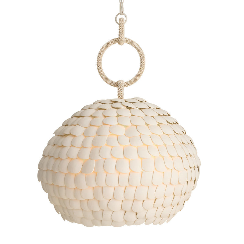 Arteriors DMS24 One Light Pendant, White
