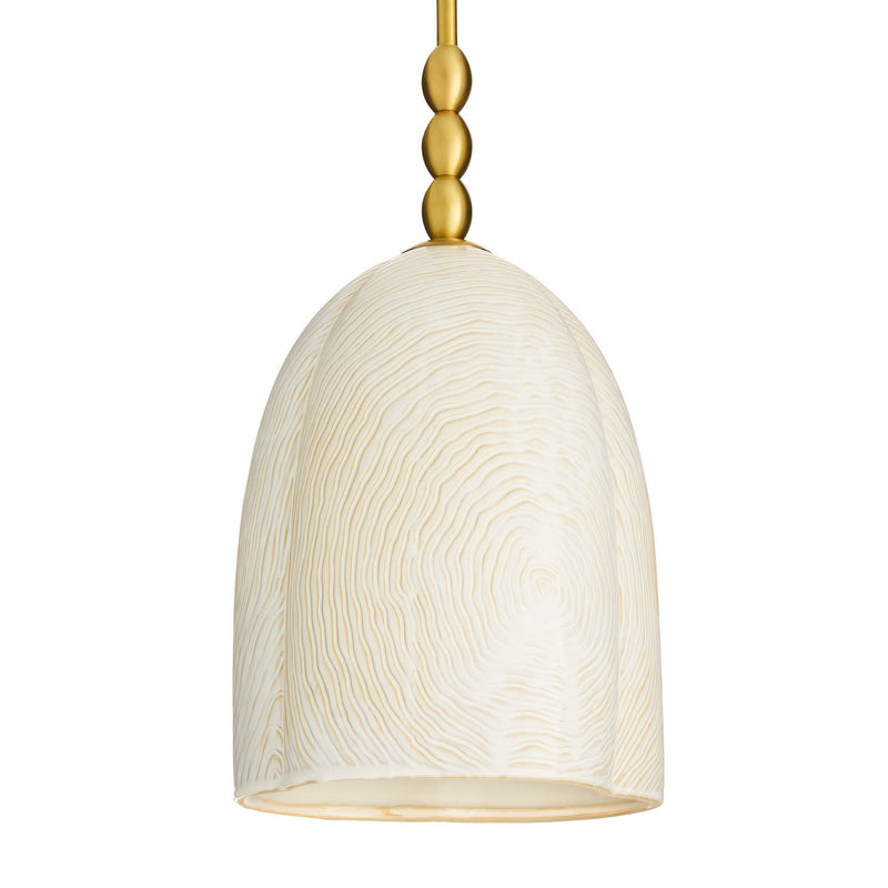 Arteriors DPC22 One Light Pendant, Whitewash