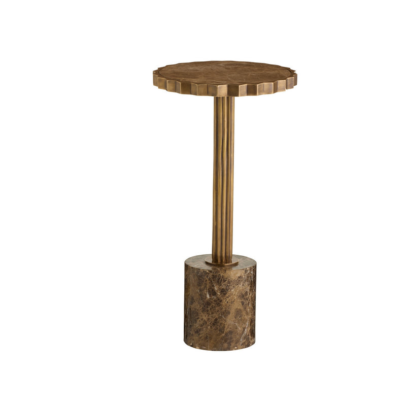 Arteriors FAI26 Accent Table, Brown Emperador