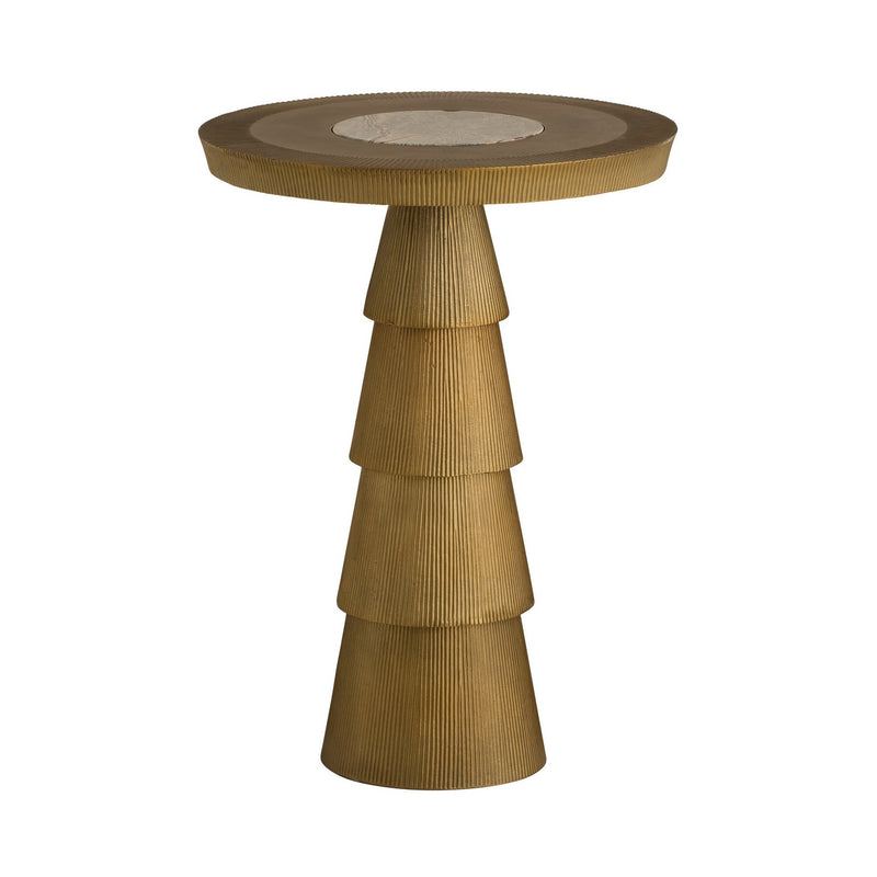 Arteriors FEI31 End Table, Antique Brass