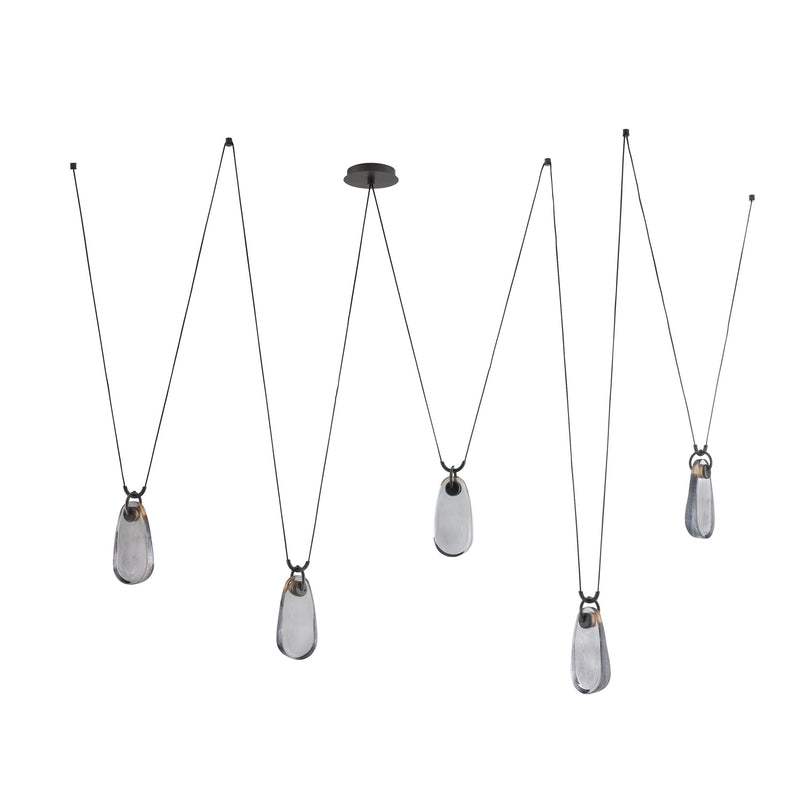 Arteriors GADLC02 LED Chandelier, Smoke