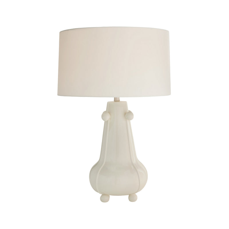 Arteriors PTC68-441 One Light Table Lamp, Ivory Crackle