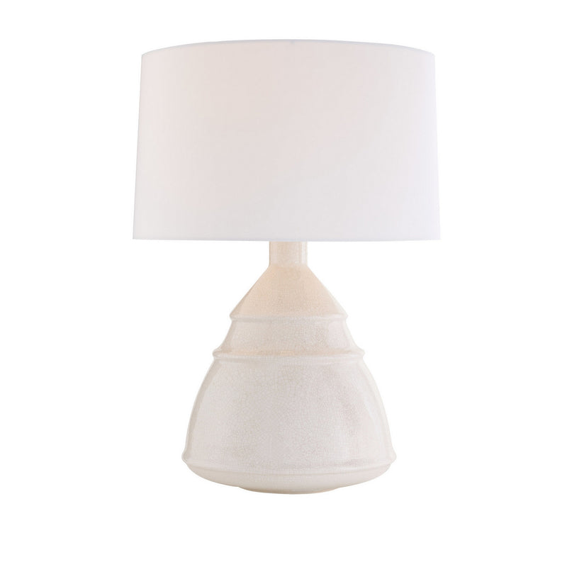 Arteriors PTE17-580 One Light Table Lamp, Ivory Stained Crackle