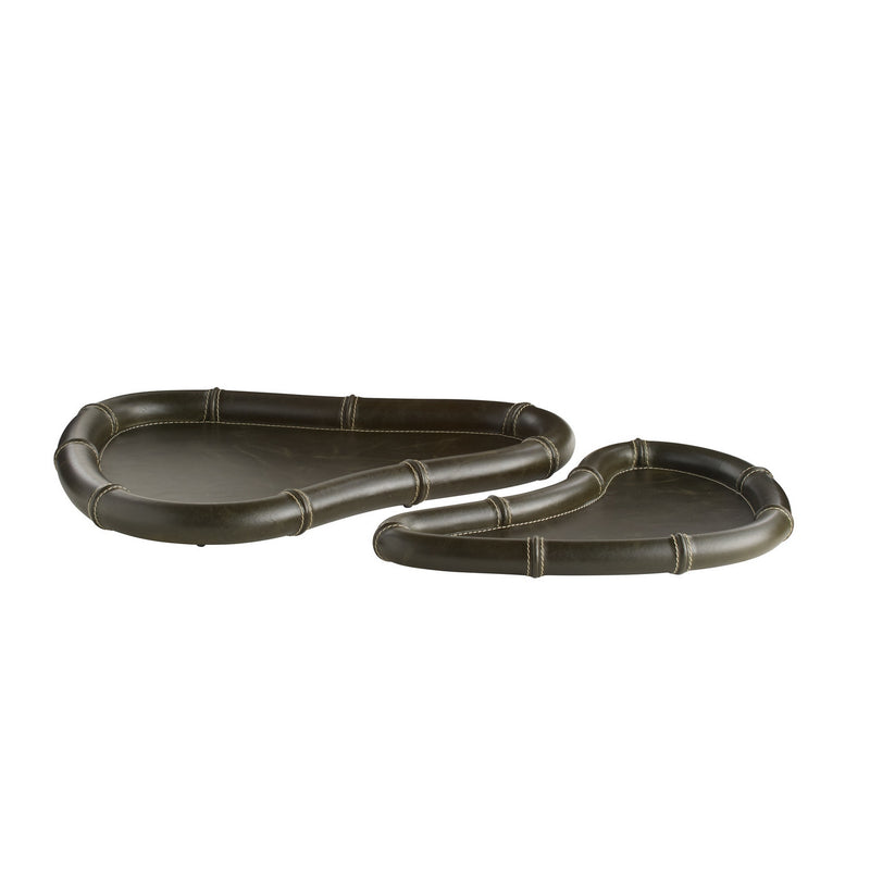 Arteriors AYI16 Trays, Set of 2, Moss