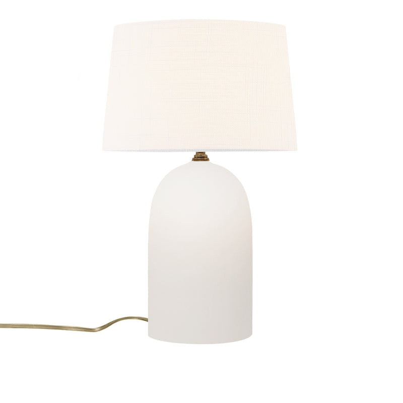 Justice Designs CER-2565-BIS-WHTE One Light Portable, Brushed Brass