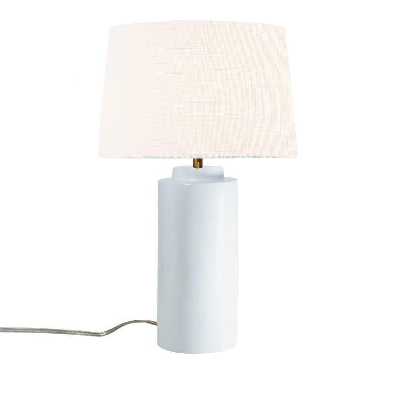 Justice Designs CER-2575-BIS-WHTE One Light Portable, Brushed Brass
