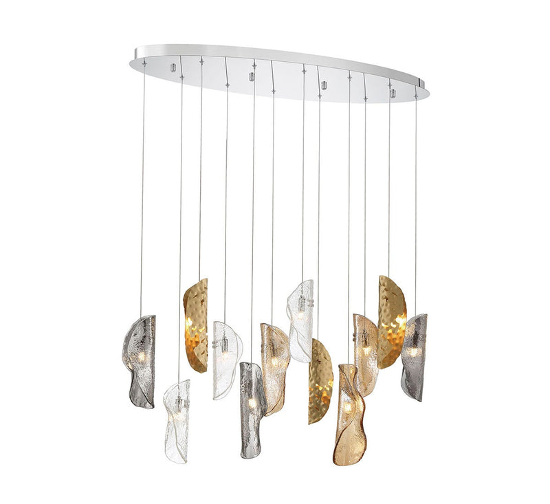 Lib & Co. 12034-024-01 LED Chandelier, Chrome