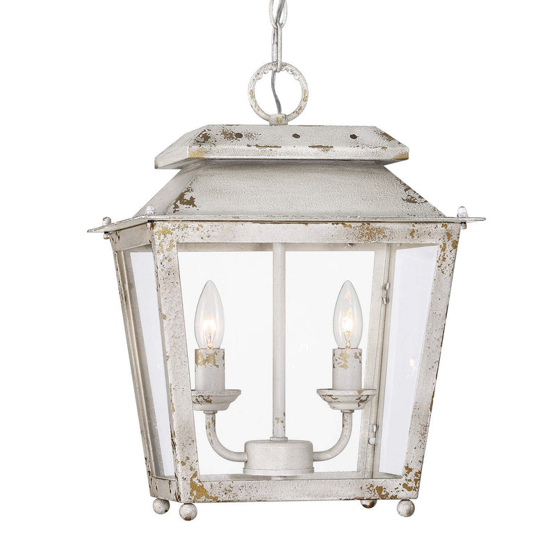 Golden 0804-M2L AI Two Light Mini Pendant, Antique Ivory