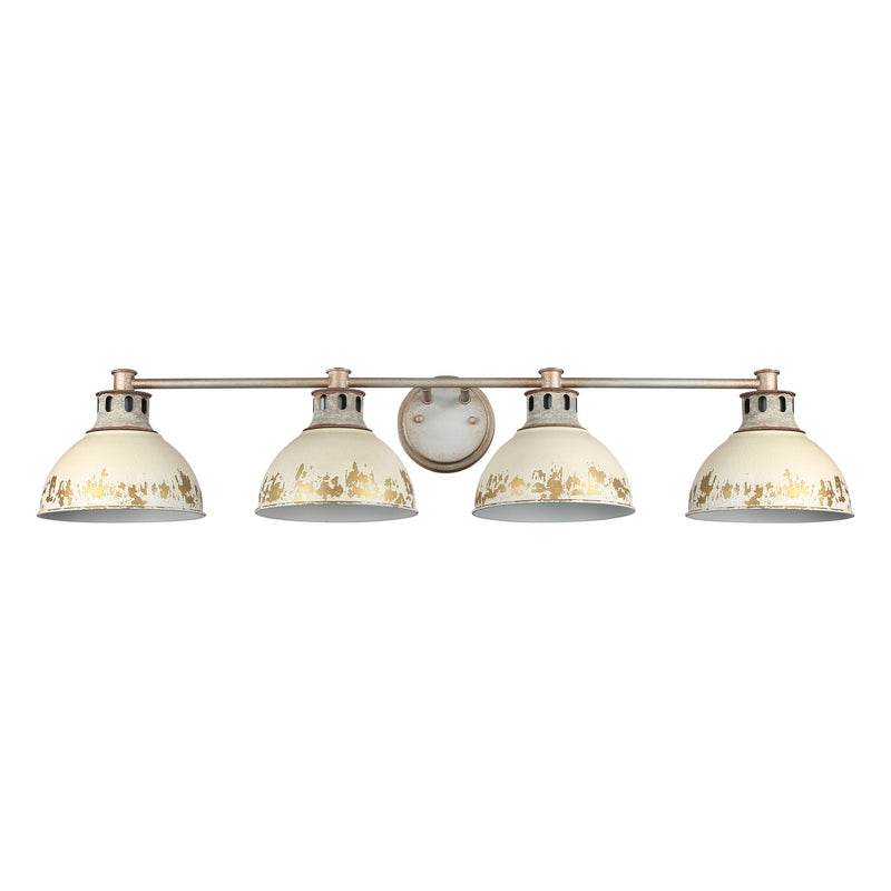 Golden 0865-BA4 AGV-AI Four Light Bath Vanity, Aged Galvanized Steel