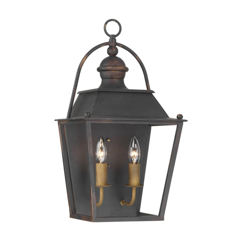 Golden 0888-WSC ABI Two Light Wall Sconce, Antique Black Iron
