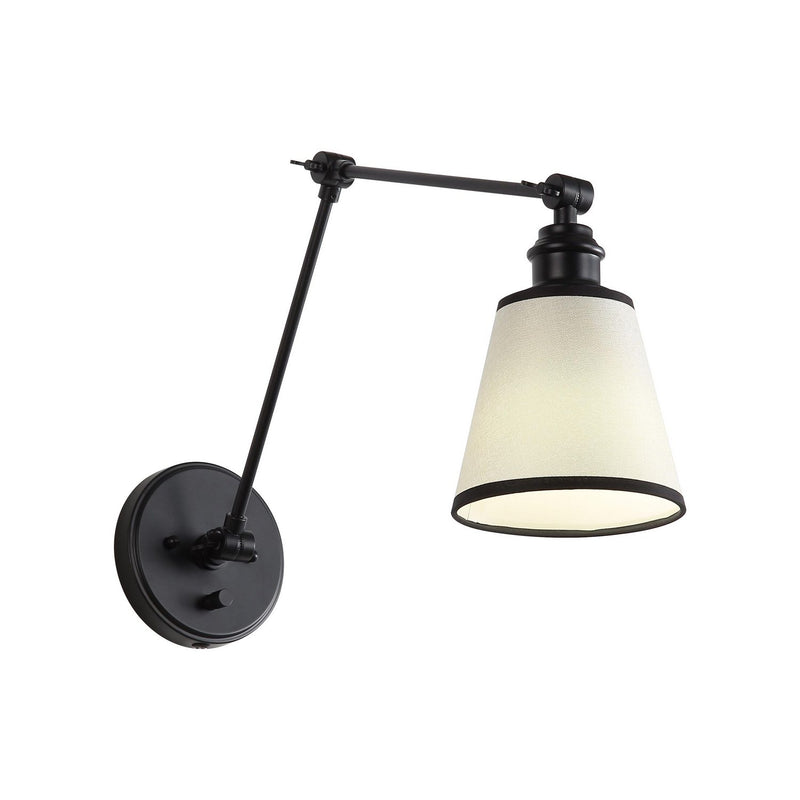 Golden 2351-A1W BLK-BLK One Light Wall Sconce, Matte Black