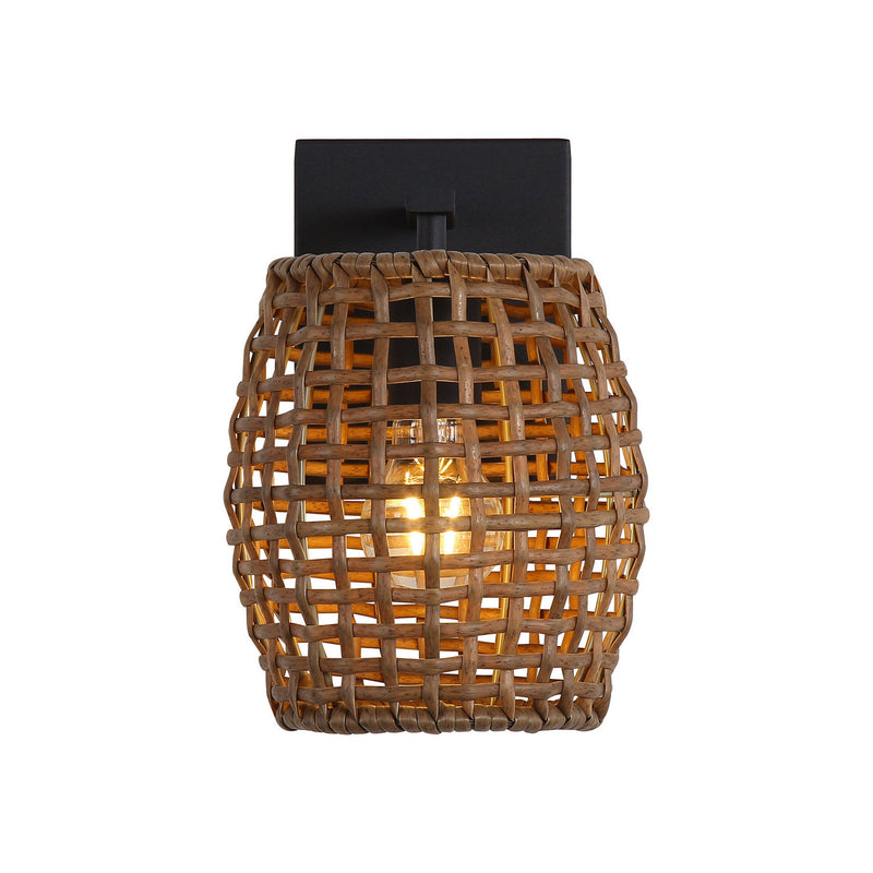 Golden 3000-1W NB-MAW One Light Wall Sconce, Natural Black