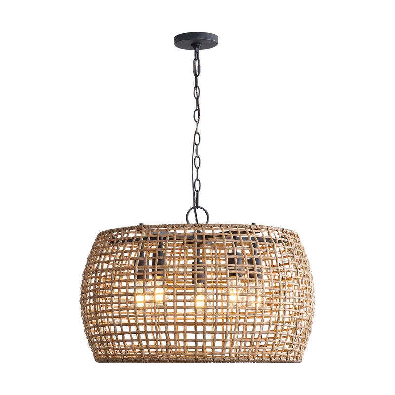 Golden 3000-5P NB-MAW Five Light Pendant, Natural Black