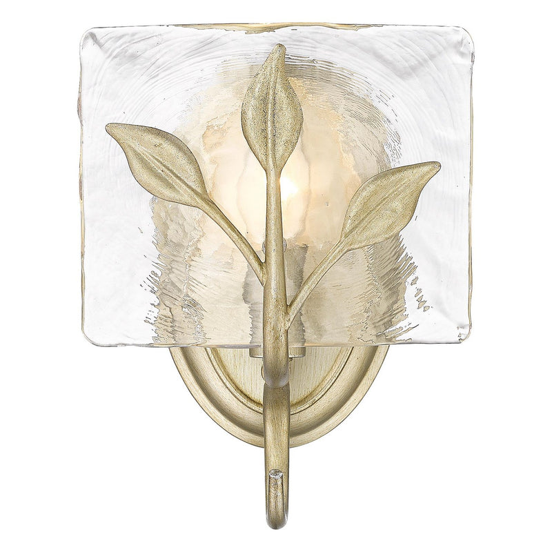 Golden 3160-1W WG-HWG One Light Wall Sconce, White Gold
