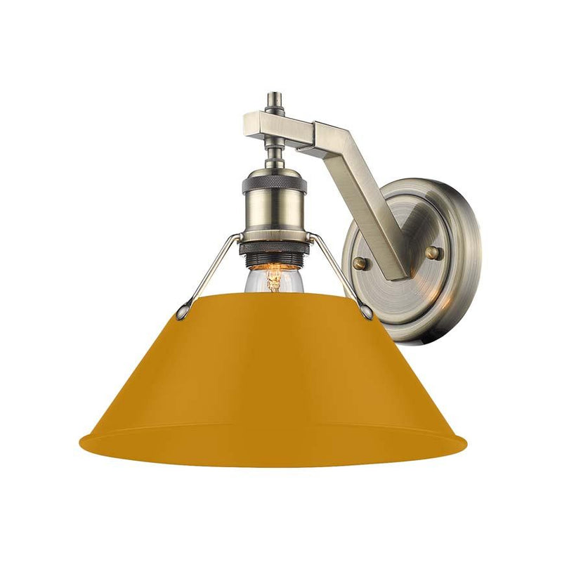 Golden 3306-1W AB-AY One Light Wall Sconce, Aged Brass