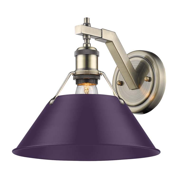 Golden 3306-1W AB-EP One Light Wall Sconce, Aged Brass