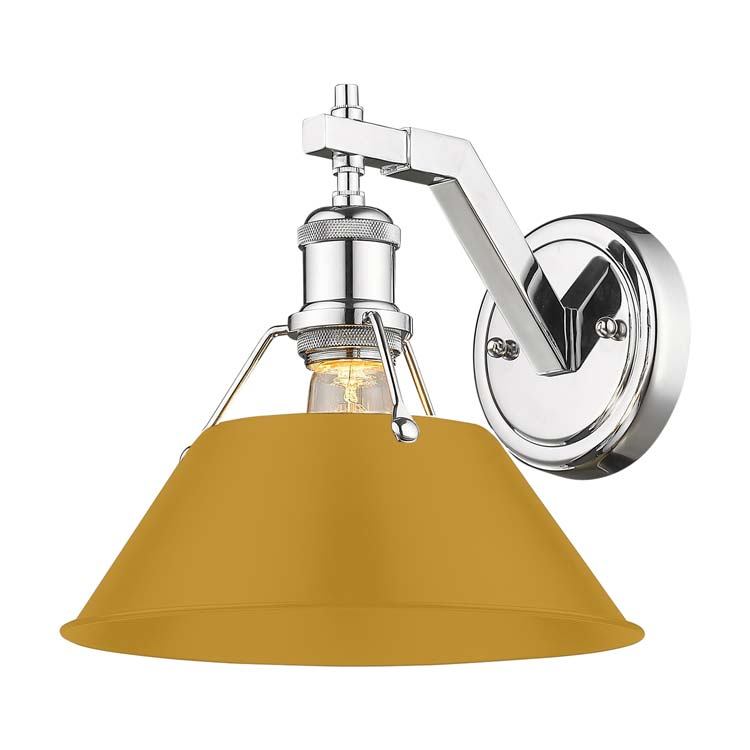 Golden 3306-1W CH-AY One Light Wall Sconce, Chrome