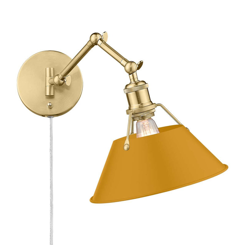 Golden 3306-A1W BCB-AY One Light Wall Sconce, Brushed Champagne Brass